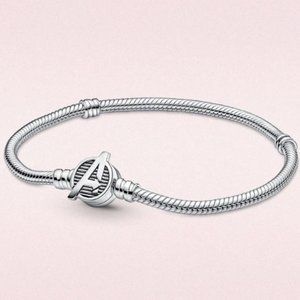 Sterling Silver Marvel The Avengers Clasp Snake Chain Bracelet